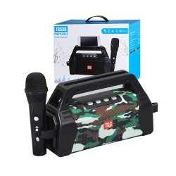 T&G Portable Karaoke Wireless Speaker TG-538 with Microphone Military T&G Portable Karaoke Wireless Speaker TG-538 with Microphone Military